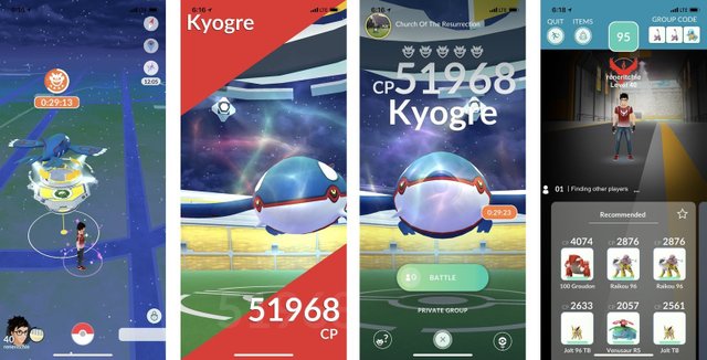 catching kyogre pokemon go