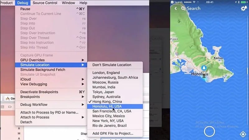 new virtual location xcode