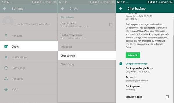 Backup WhatsApp Chats