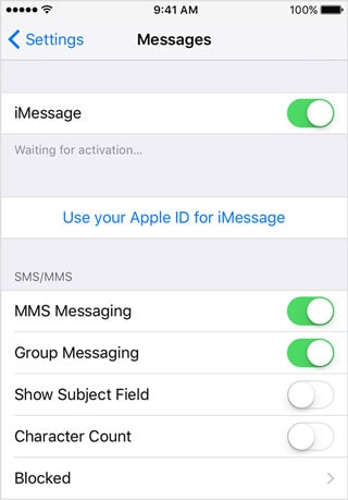 iphone messages settings