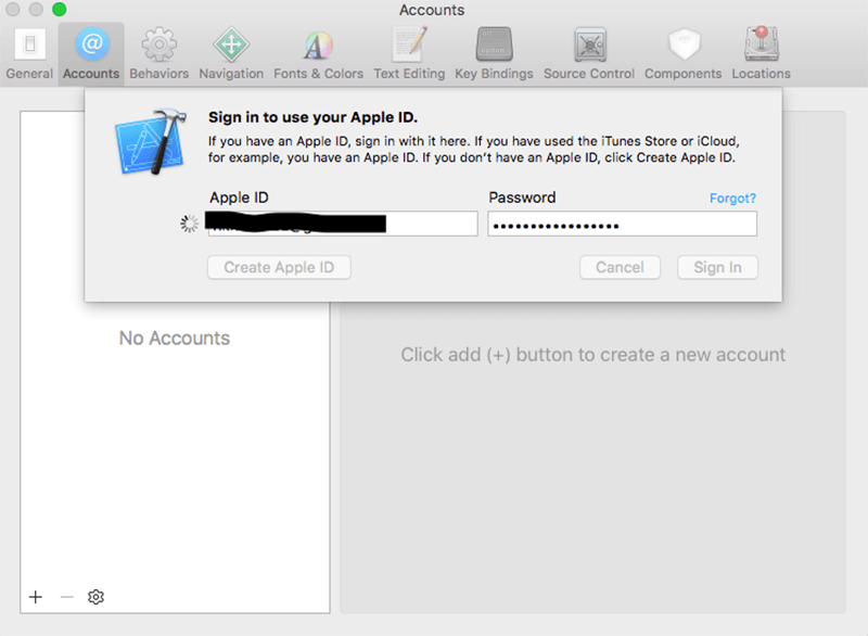 login your apple ID