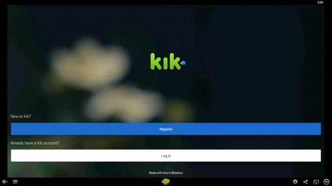 step 5 to login Kik messenger online