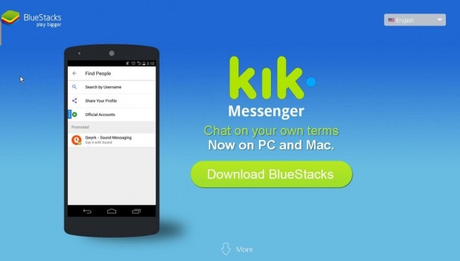 step 1 to login Kik messenger online