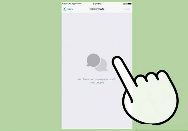 step 1 to log out of Kik messenger on mobile phone