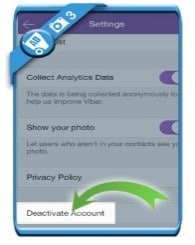 delete Viber account