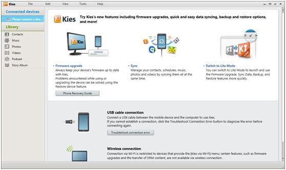 kies backup samsung contacts