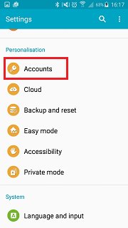 samsung account backup