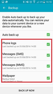 samsung auto backup