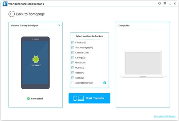 samsung backup with mobiletrans