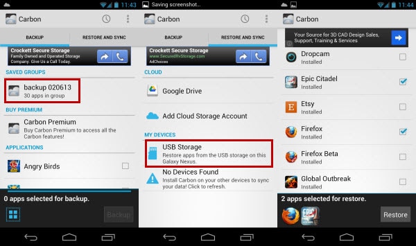 samsung backup with helium