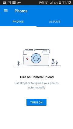 dropbox backup android photos