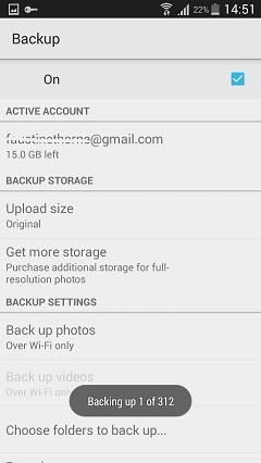 automatically backup android photos with google+