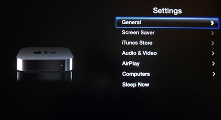 set-up airplay op apple tv