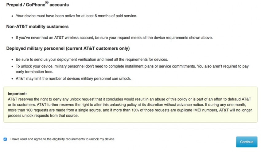 unlock att iphone via att carrier