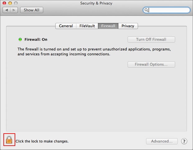 fix airplay connection via turning off Mac Firewall