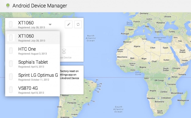 reset samsung tablet - log in android device manager