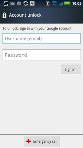 unlock lg forgot password - log in google account