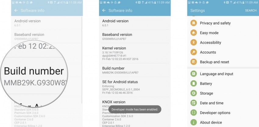 root samsung s7 - enable usb debugging