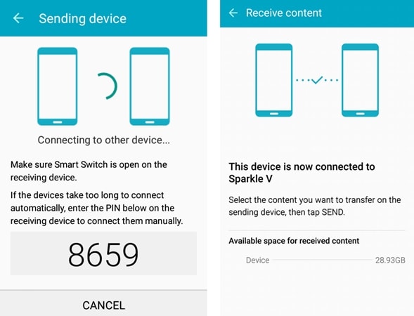 smart switch contact transfer step 5