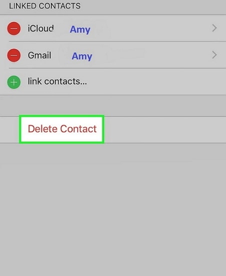 delete contact