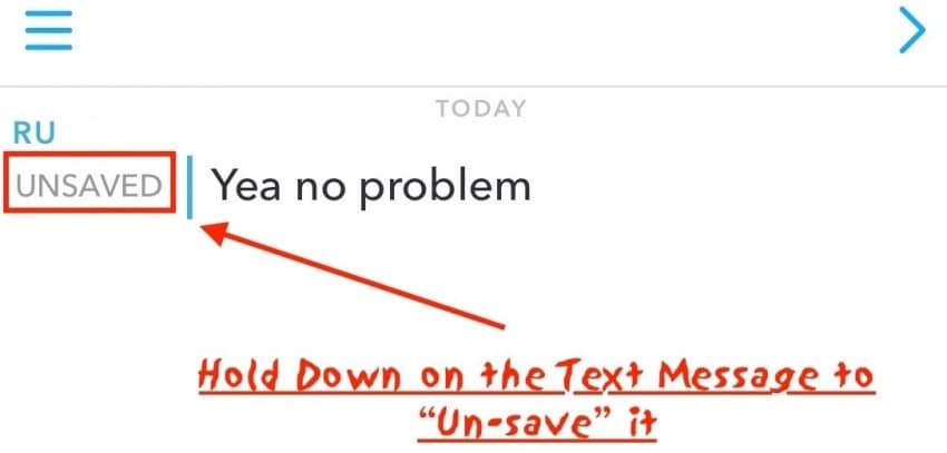 unsave snaps