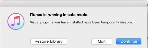 run itunes in safe mode