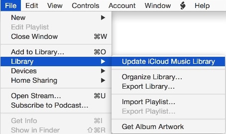 update icloud music library