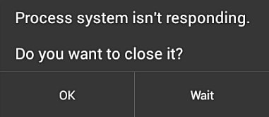 process system isn't responding