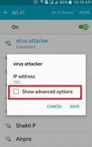 Show advanced options