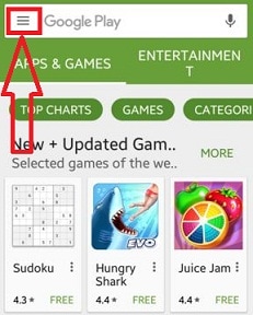 Selecteer "Mijn Apps & Games 