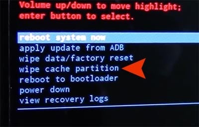 android system ui-”Wipe cache partition”