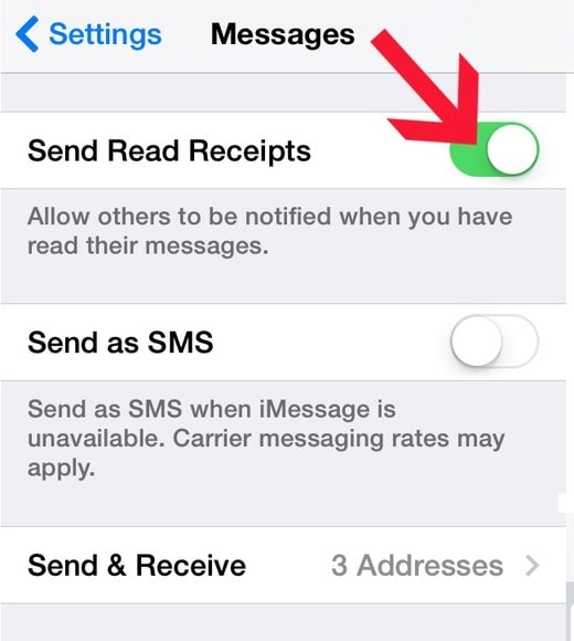 read receipts