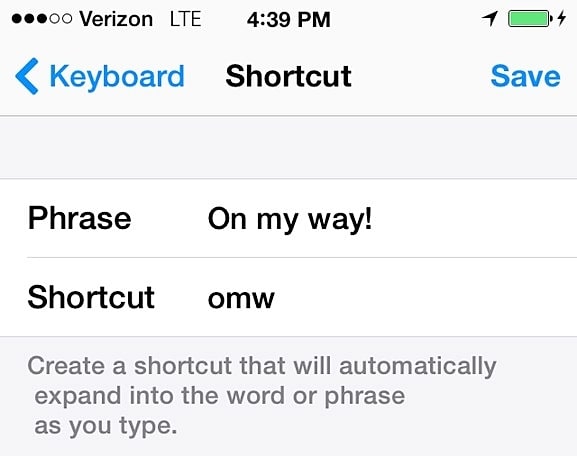 custom shortcuts