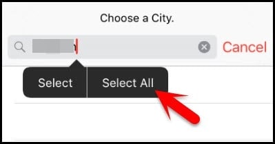 select all