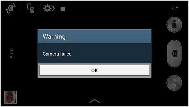 camera failed