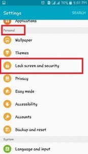 setup android pattern lock screen-Under the personal or privacy section