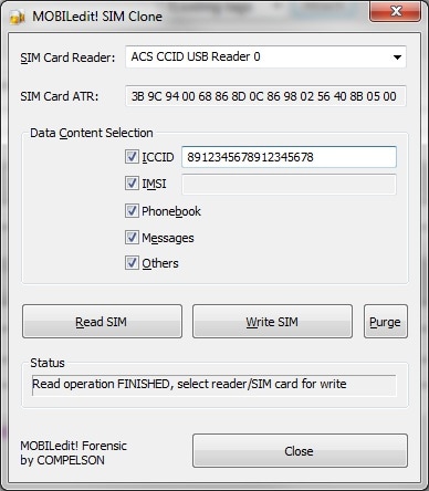 clone a SIM card using SIM Cloning Tool