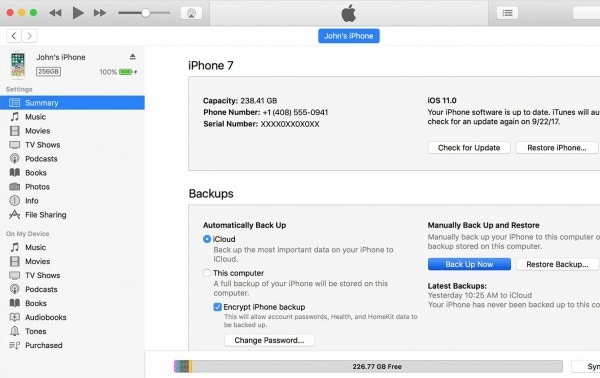 backup iphone apps to itunes