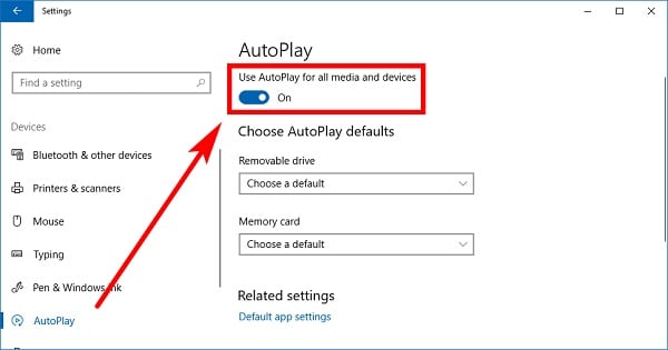 turn on autoplay on windows