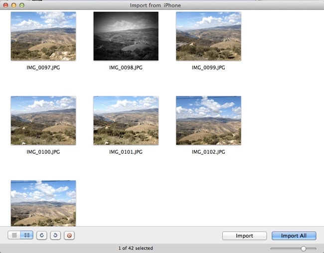 import all iphone photos