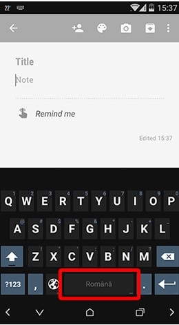 change android keyboard