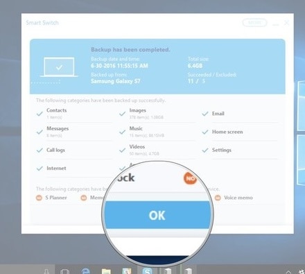 backup samsung S9/S20 to pc using smart switch