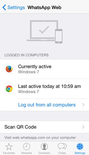 ios 12 whatsapp problems and solutions-Log out of WhatsApp Web