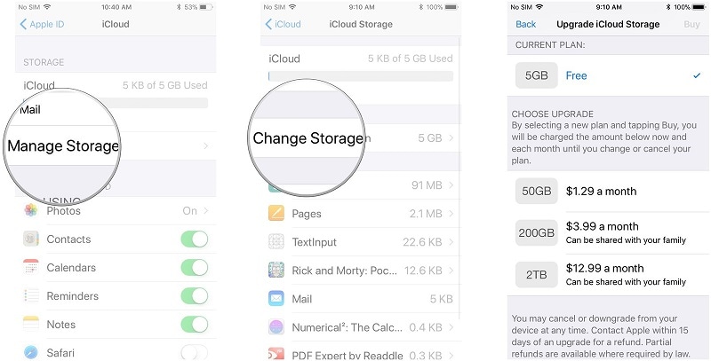 photos disappeared after ios 12 update-Manage your iCloud storage