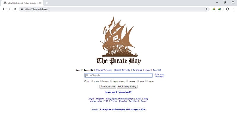 most popular torrent sites - tpb