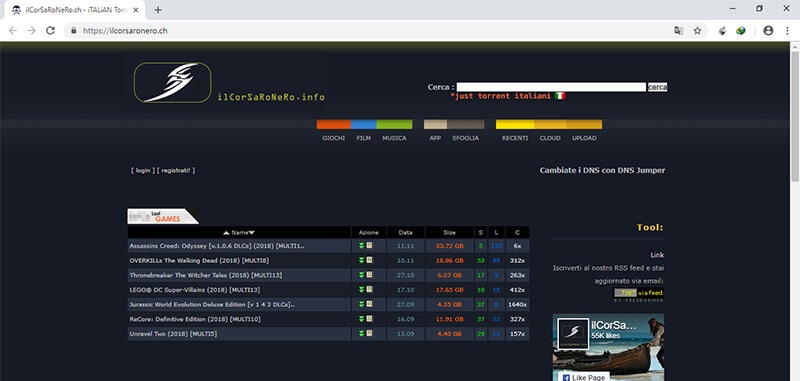 working torrent sites - ilCorSaRoNeRo