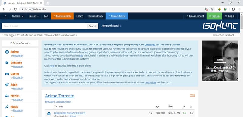 working torrent sites - isohunt
