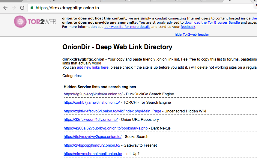 dark web search engine with tor - url repository