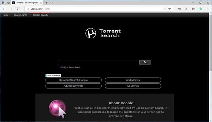 bittorrent search engine - veoble