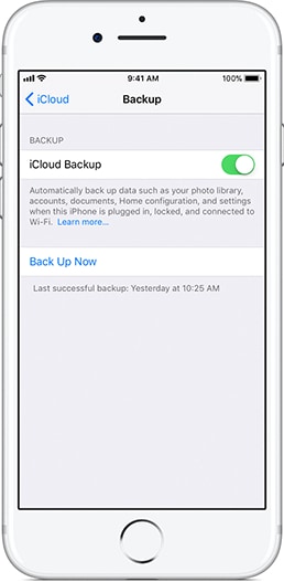 backup iphone to icloud